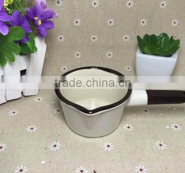 Stocked Korean Style Colorful Single Handle Cheap Ceramic Pots photo-3