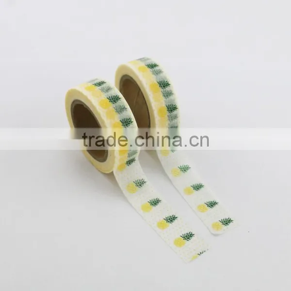 Washi Tape With Pineapple Pattern, Washi Tape for Decoration