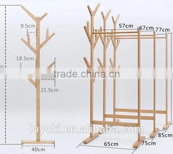 New Design Solid Beech Wood Coat Rack Hat Purse Display Stand With Shoe Bench Entry Way Coat Rack photo-4