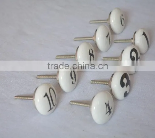 Latest Design Hand Painted Numeric Kitchen Cabinet Knobs photo-3