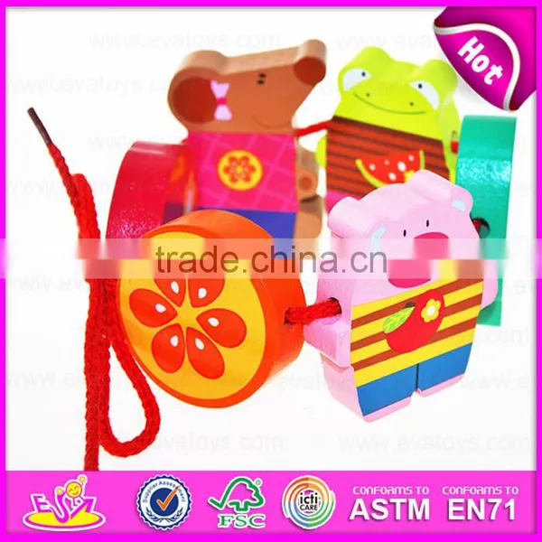 2015 Wooden Happy Threading Toys for Kids,Children DIY Hand Threading Toy,Threading Educational Kids Wooden Blocks Toy W11E041 photo-3