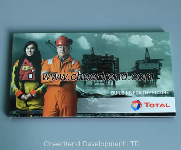 Рекламная видеовизитная карта Total Oil размером 4,3 дюйма, видеокарты с ЖК-дисплеем, видеоброшюра photo-3