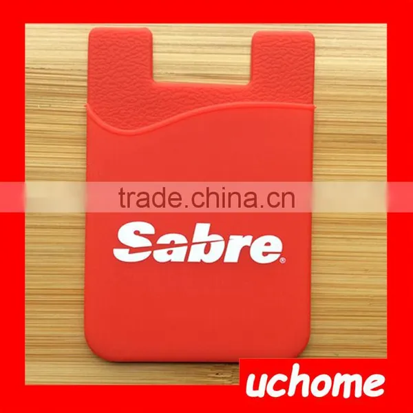 UCHOME 2016 Custom Color Silicone Credit Card Holder on Mobile Phone/Silicone Stick on Cardholder photo-5