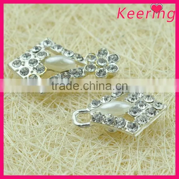 Fashionable Wholesale Crystal Color Rhinestone Metal Buttonfor Garments WBK-1499 photo-2