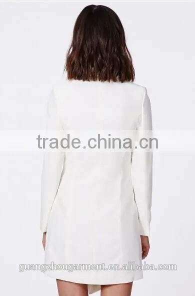 Jackets and Coats Wholesale Female Blazer Jacket for Women Latest Design High Quality White Color Formal Wear Coats and Jackets photo-4