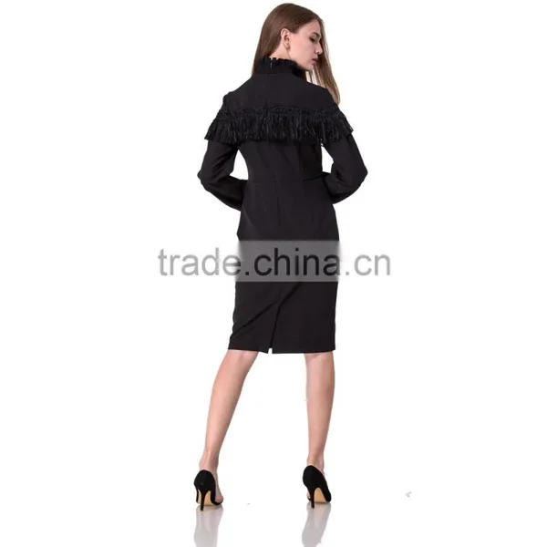 Guangzhou Domin Fashion New Styles 2017 Women Black Dress photo-5