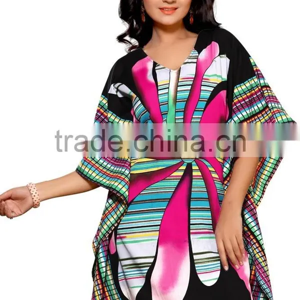 Crepe Fabric Designer Printed Kaftan / Poncho/kaftan Dress/abaya Kaftan photo-2