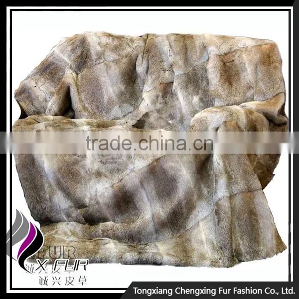 CX-D-08B Express Hand Made Real Rabbit Fur Carpet photo-6