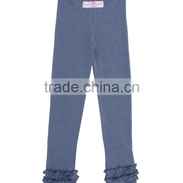 2017 New Arrival Custom Children's Clothing Cotton Clothes Wholesale Icing Pants Boutique Ruffle Baby Girl Pants photo-3