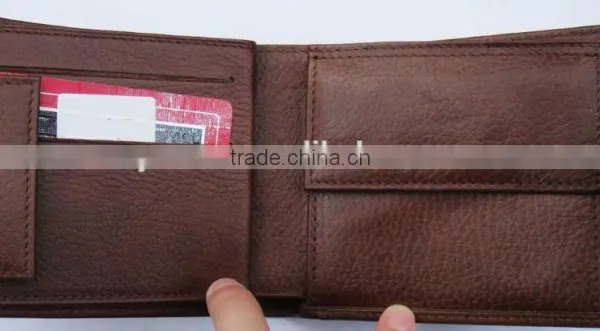 Fashion Coffee Cowhide Skin Real Leather Purse Wallet Men photo-4