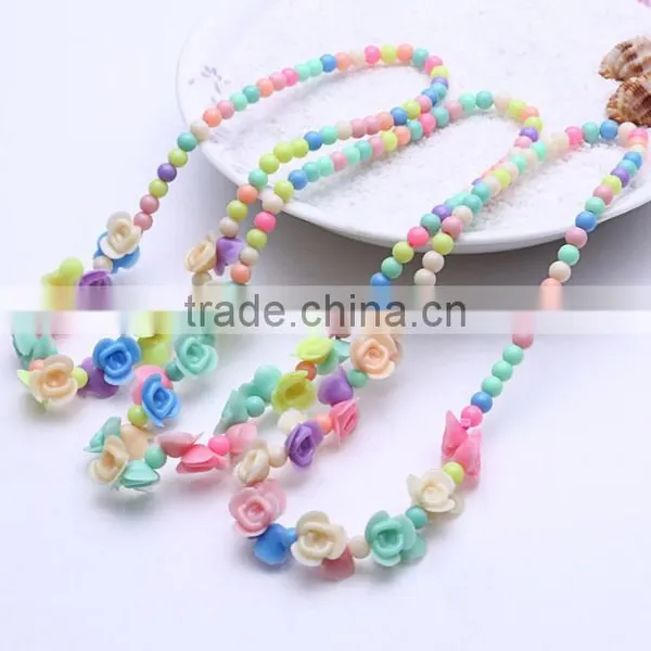 Zm35068a Latest Design Beads Necklace Fancy Colorful Children Necklace Sets photo-2