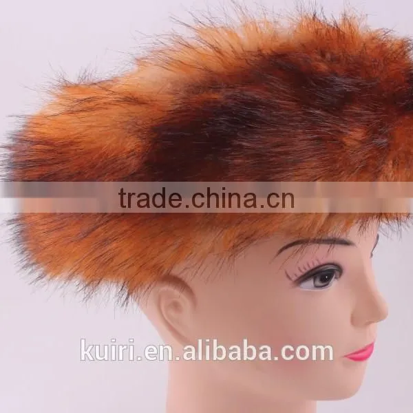 Winter Headwear Three Colors Headband Faux Fur Hat With Russian Style Fox Fur Cap Hats photo-6