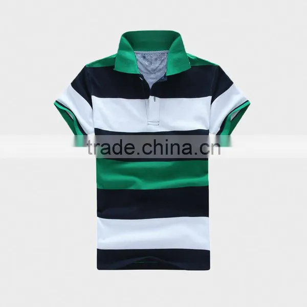 Stripe Men's Polo Shirt With Ribbon photo-2