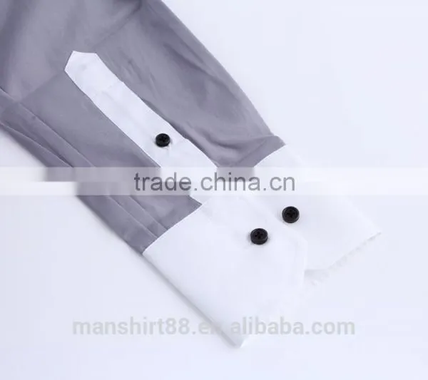 100% Cotton Contrast Color Dress Shirts photo-3