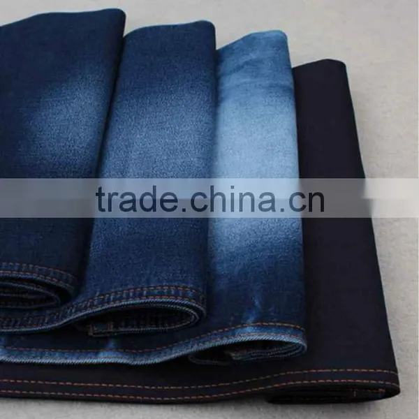 B2081 2014 mercerized cotton poly big stretch compact siro spinning denim fabric price