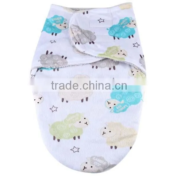 Autumn Winter Thick Coral Fleece Baby Swaddle Wrap photo-4