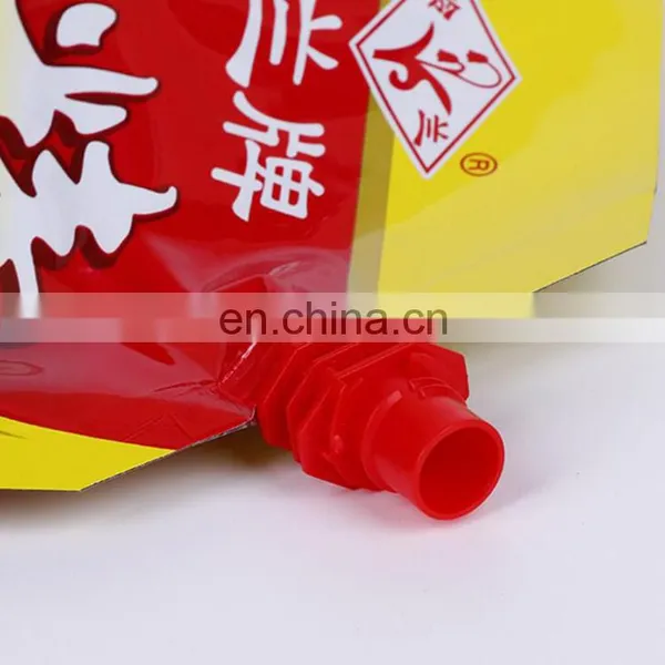 Safe Food Grade Plastic Aluminium Foil Packaging Pouch/Stand up Spout Pouch Sauce Bag photo-3