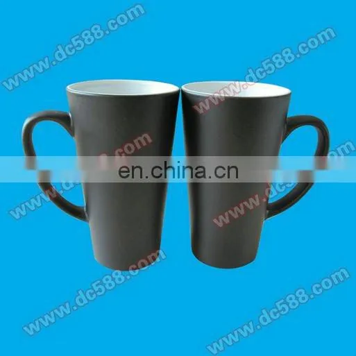 Heat Sensitive Color Changing Magic 17oz Big Cone-shape Mugs With Coating for Sublimation Printing