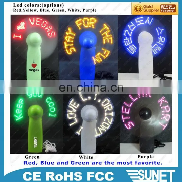 Promotional Advertisement Programmable Led Message USB Rechargeable Portable Fan photo-6