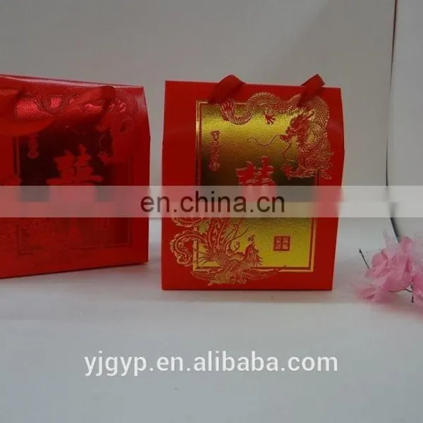 Factory Directly !Promotional Customized Lovely Red Paper Box With Gold Stamp photo-5