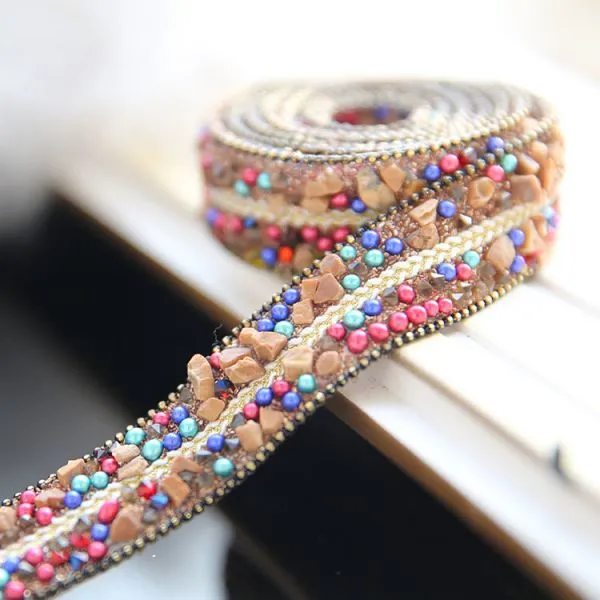 Fashion Design Jewelry Sticker Ribbon Iron on Tape Rhinestone Transfer photo-3