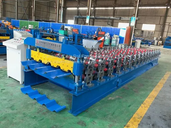 Roof Panel Metal Roofing Fascia Trapezoidal Tile Roll Forming Machine For Sale photo-5