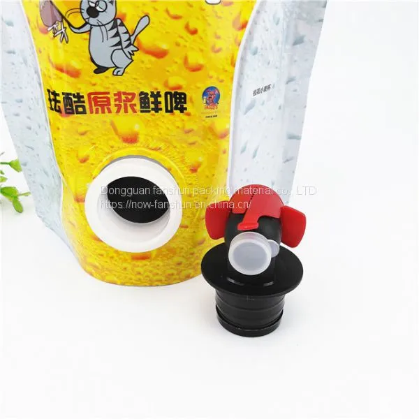 Custom Designed 3L5L Double Bottom Beverage Packaging/aluminum Foil Wine Bag
