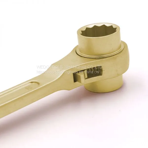 WEDO Non Sparking Aluminum Bronze Doudle Side Ratchet Wrench photo-5