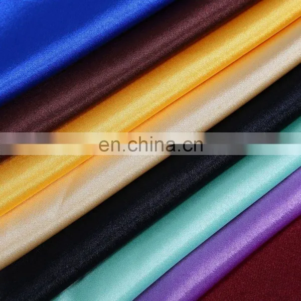 Wholesale Custom Quality Solid Bright Color Polyester Satin Fabric For Bedding Set photo-5