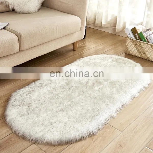 Handmade 100% OVal Shape Wholesale The Bedroom Faux Fur Carpet Rug photo-6
