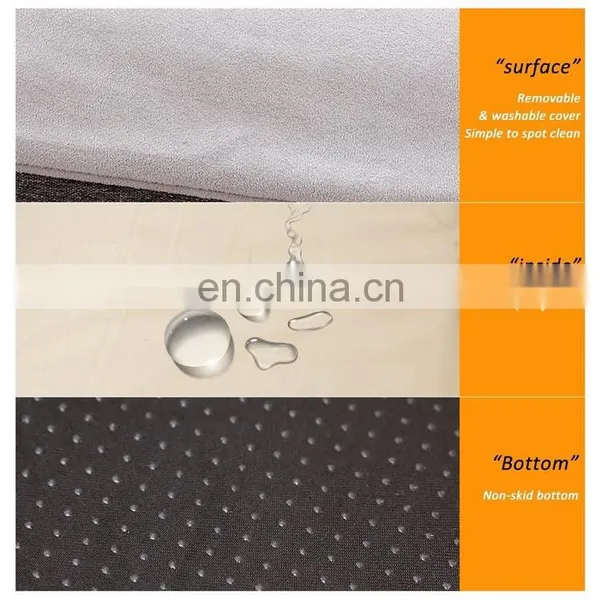 High-quality Memory Foam Dog Bed - Removable Cover Pet Bed With Waterproof Inner Cover Polar Bear ALI-GD-PB photo-6