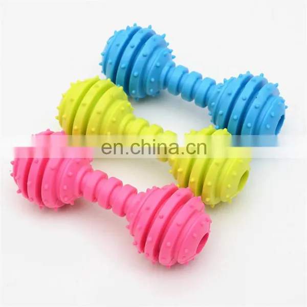 Guangzhou Manufacturer Supply Soft Pet Molar Toy Chewing Dog Toy Tpr Dumbbel photo-2