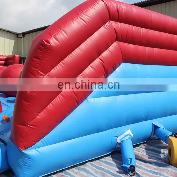 Red Inflatable Big Baller Wipeout Obstacle Course Games Leaps n Bounds Playground Carnival Game Jump Balls photo-5