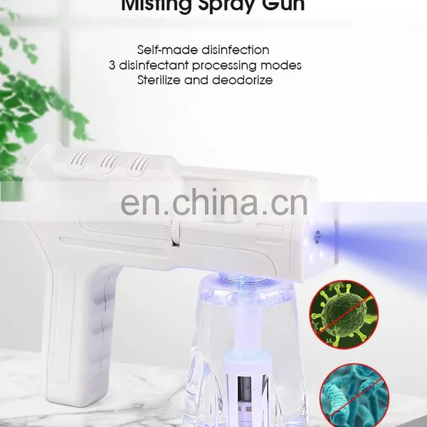 Newest Portable 350ML Blue Light Nano Steam Spray Gun Rechargeable for Home Use Sterilization photo-6