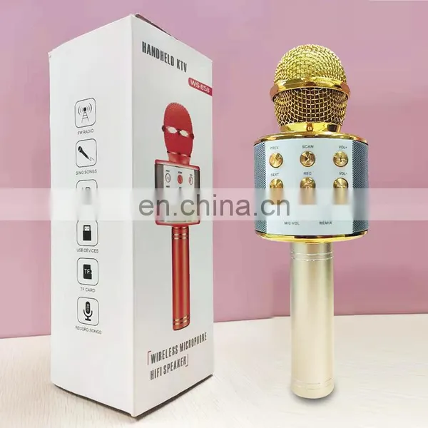 Handheld Wireless Microphone Professional Portable Factory Wholesale 2020 New Product For USB for Karaoke Microphone photo-5