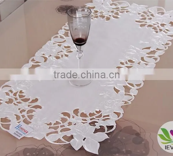 Hot-sale White Hand Embroidery Tablecloth Hotel Table Cloth/table Cover/napkin/wholesale Tablecloth photo-4