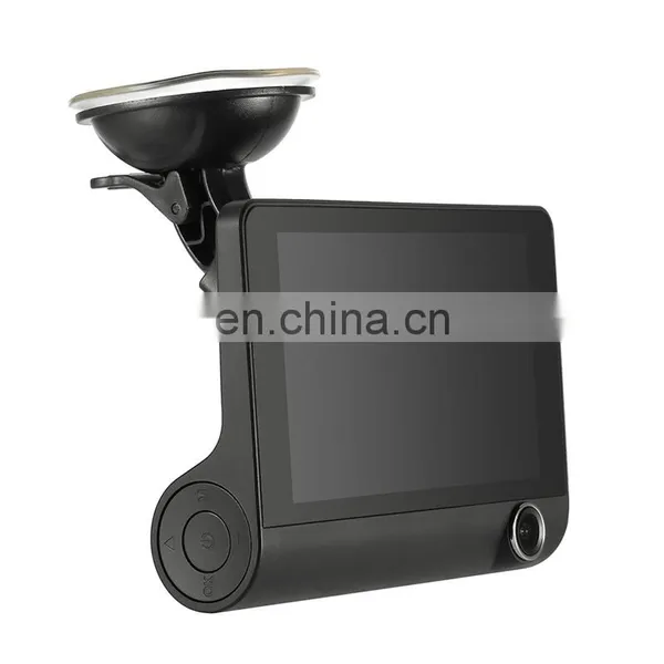 Drop Shiping Gt100 Multi-language Car Black Box 4 Inch Screen Three Lens 170 Degree Night Vision Video Dash Cam Recorder photo-3