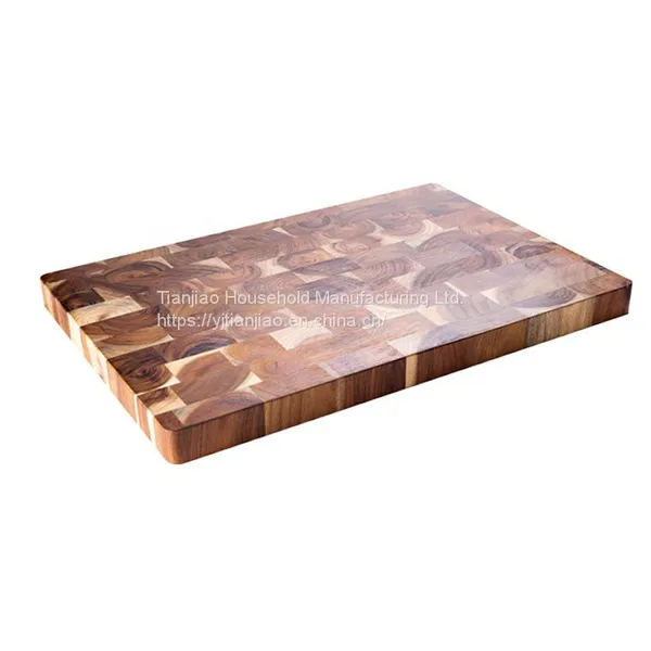 Premium OEM/Wholesale Custom Personalized Multifunction Acacia Wood Chopping Boards Block Kitchen Wooden End Grain Cutting Board photo-2