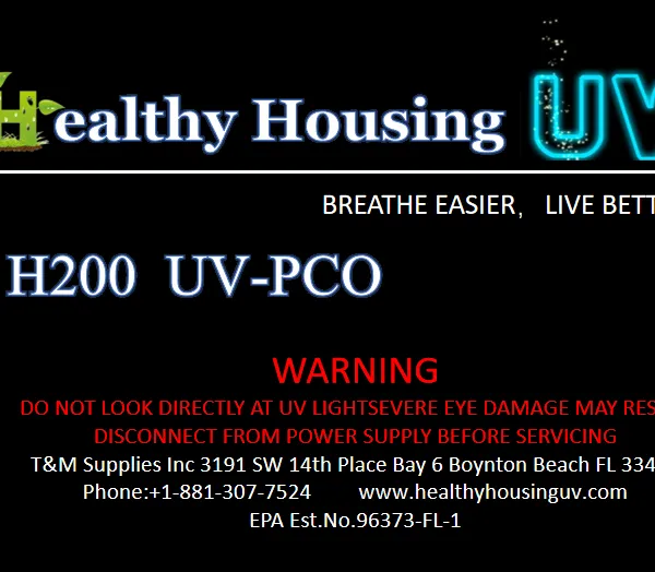 Air Purifier Whole House Filter UV Lamp Tube Used as HVAC (Air Conditioner) Duct Sanitizer