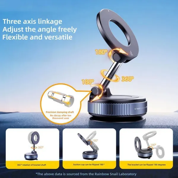 Premium 360° Rotating Vacuum Suction Magnetic Phone Holder photo-2
