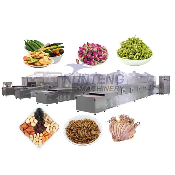 Industrial Breadcrumbs Yellow Mealworms Coffee Beans Rice Bran Microwave Dryer