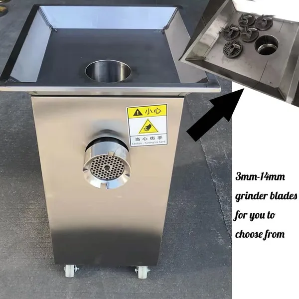QDMECH Vollstahl 304 RL023 Fleischwolf Gewerbliche Elektromaschine zum Hacken von Fleisch mit einfacher Reinigungsgestaltung für Metzgerei und Hotel photo-5