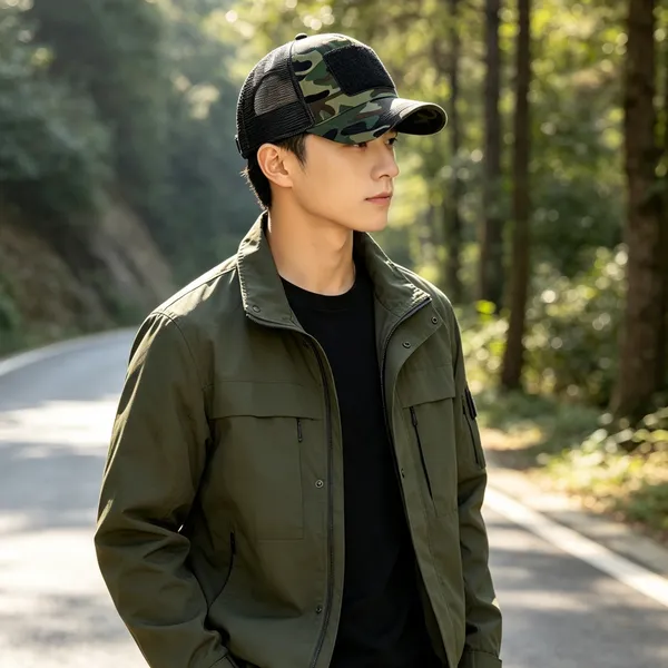 Tactical Mesh Trucker Hat With Hook & Loop Patch Blank Custom Logo Outdoor Military Operator Baseball Cap For Men Wholesale