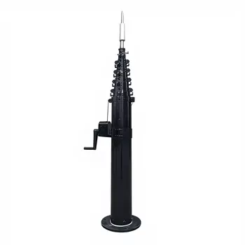 6m Non-conductive Adjustable Manual Antenna Mast Aluminum Magnesium Alloy Telescopic Mast 15kg Load for Amateur Radio & Field Day Setup
