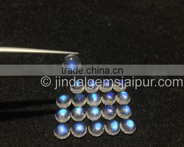 Wholesale Loose Gemstone Rainbow Moonstone Smooth Round Cabochon 6 MM photo-3