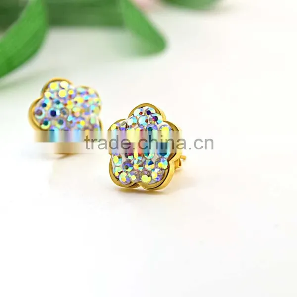Jewelry Factory Wholesale Women Jewelry Earrings Colored Rhinestone Jewelry Set photo-4