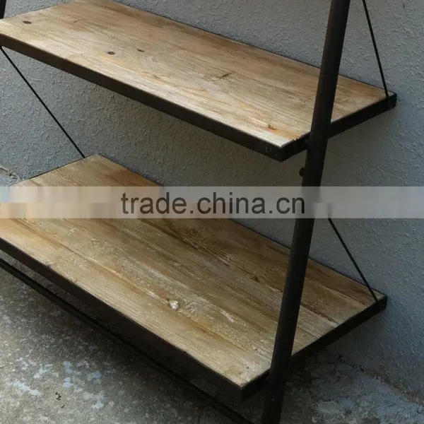 RE-1533 Wide Wooden Ladder Flower Shelf photo-3
