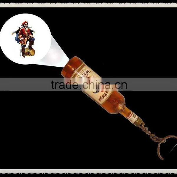 All Shapes Plastic Led Customed Design Logo and Projector Your Own Logo KeychainTorch Led Light Keyring to Your Friend photo-2