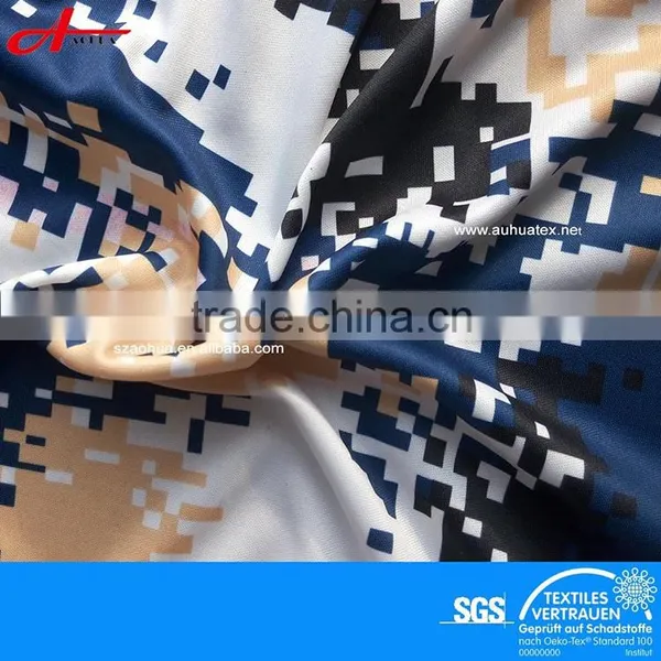 Soft Handfeeling Camouflage Printed Knitted Fabric for Men's T-shirt photo-3