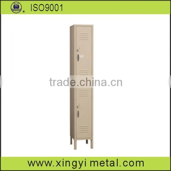 Two Door One Wide Full Hinge All Weld Louver Locker/metal Locker With Cloth Rod&hook